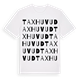 White t-shirt med Taxhuvud ordlek t-shirt