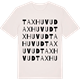 Vintage White t-shirt med Taxhuvud ordlek t-shirt