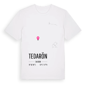 Tedarön karta t-shirt – ekologisk bomull t-shirt från Pinshirt