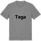 Mid Heather Gray t-shirt med Tega fetstil t-shirt