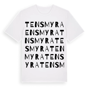 Tensmyra ordlek t-shirt – ekologisk bomull t-shirt från Pinshirt