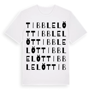 Tibblelöt ordlek t-shirt – ekologisk bomull t-shirt från Pinshirt
