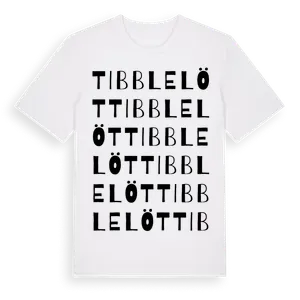 Tibblelöt ordlek t-shirt – ekologisk bomull t-shirt från Pinshirt