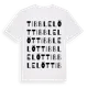 White t-shirt med Tibblelöt ordlek t-shirt