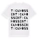 White t-shirt med Tickmossen ordlek t-shirt