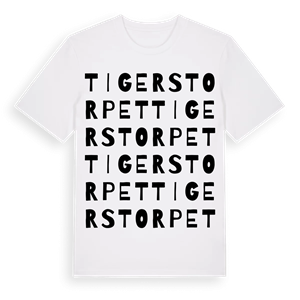 Tigerstorpet ordlek t-shirt – ekologisk bomull t-shirt från Pinshirt