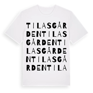 Tilasgården ordlek t-shirt – ekologisk bomull t-shirt från Pinshirt