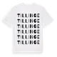 White t-shirt med Tillinge ordlek t-shirt
