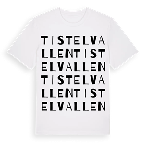 Tistelvallen ordlek t-shirt – ekologisk bomull t-shirt från Pinshirt