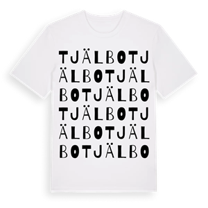 Tjälbo ordlek t-shirt – ekologisk bomull t-shirt från Pinshirt