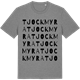 Mid Heather Gray t-shirt med Tjockmyra ordlek t-shirt