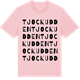 Pink Cotton t-shirt med Tjockudden ordlek t-shirt