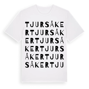 Tjursåker ordlek t-shirt – ekologisk bomull t-shirt från Pinshirt