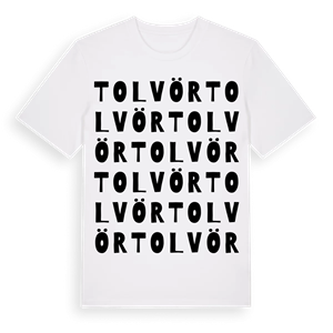 Tolvör ordlek t-shirt – ekologisk bomull t-shirt från Pinshirt