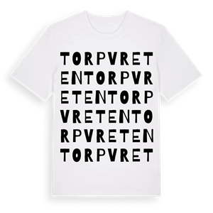 Torpvreten ordlek t-shirt – ekologisk bomull t-shirt från Pinshirt