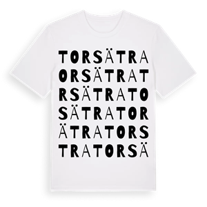 Torsätra ordlek t-shirt – ekologisk bomull t-shirt från Pinshirt