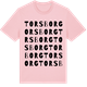 Pink Cotton t-shirt med Torsborg ordlek t-shirt
