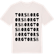 Vintage White t-shirt med Torsborg ordlek t-shirt
