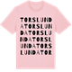 Pink Cotton t-shirt med Torslunda ordlek t-shirt