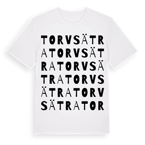 Torvsätra ordlek t-shirt – ekologisk bomull t-shirt från Pinshirt