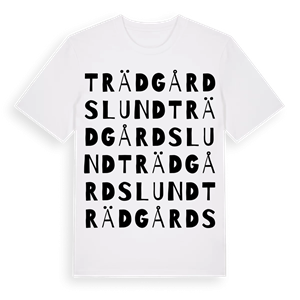 Trädgårdslund ordlek t-shirt – ekologisk bomull t-shirt från Pinshirt