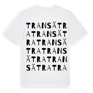 Transätra ordlek t-shirt – ekologisk bomull t-shirt från Pinshirt