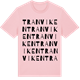 Pink Cotton t-shirt med Tranviken ordlek t-shirt