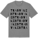Mid Heather Gray t-shirt med Tranviken ordlek t-shirt