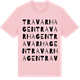 Pink Cotton t-shirt med Travarhagen ordlek t-shirt