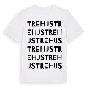 Tre Hus ordlek t-shirt – ekologisk bomull t-shirt från Pinshirt