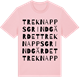 Pink Cotton t-shirt med Treknappsgrindgärdet ordlek t-shirt