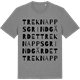 Mid Heather Gray t-shirt med Treknappsgrindgärdet ordlek t-shirt