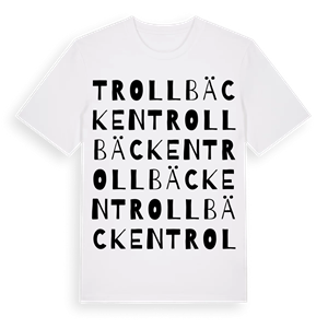 Trollbäcken ordlek t-shirt – ekologisk bomull t-shirt från Pinshirt
