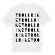 White t-shirt med Trollrike ordlek t-shirt