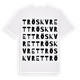 White t-shirt med Tröskvret ordlek t-shirt