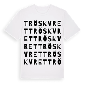 Tröskvret ordlek t-shirt – ekologisk bomull t-shirt från Pinshirt