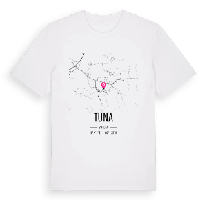 Tuna karta t-shirt – ekologisk bomull t-shirt från Pinshirt