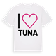 White t-shirt med Jag älskar Tuna t-shirt stort tryck