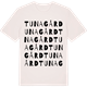 Vintage White t-shirt med Tuna gård ordlek t-shirt