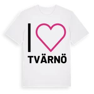 Jag älskar Tvärnö t-shirt stort tryck – ekologisk bomull t-shirt från Pinshirt