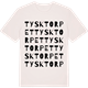 Vintage White t-shirt med Tysktorpet ordlek t-shirt