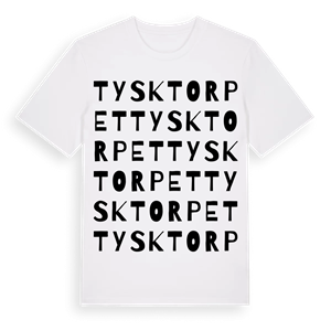 Tysktorpet ordlek t-shirt – ekologisk bomull t-shirt från Pinshirt
