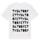 White t-shirt med Tysktorpet ordlek t-shirt