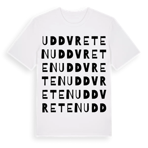 Uddvreten ordlek t-shirt – ekologisk bomull t-shirt från Pinshirt