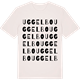 Vintage White t-shirt med Uggelbo ordlek t-shirt