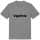 Mid Heather Gray t-shirt med Uggelsta fetstil t-shirt