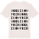 Vintage White t-shirt med Ugglebomyren ordlek t-shirt