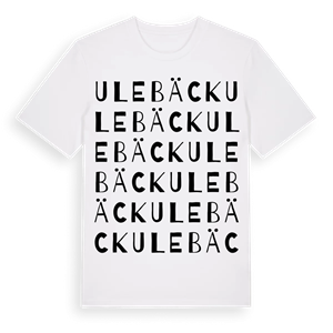Ulebäck ordlek t-shirt – ekologisk bomull t-shirt från Pinshirt