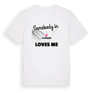 Någon i Ullevisand älskar mig t-shirt – ekologisk bomull t-shirt från Pinshirt