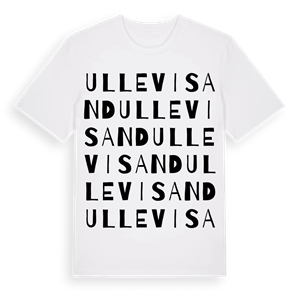 Ullevisand ordlek t-shirt – ekologisk bomull t-shirt från Pinshirt